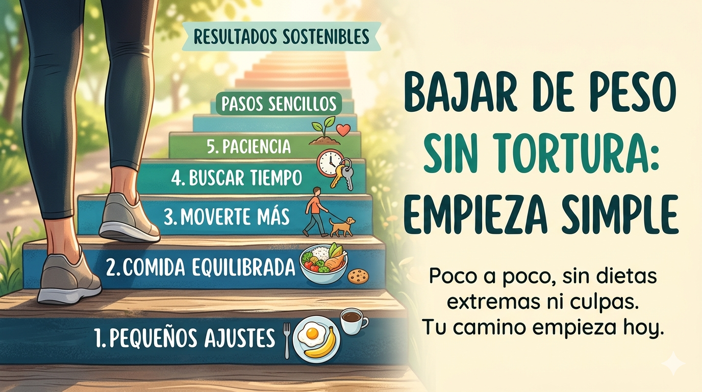 Empieza a bajar de peso sin volverte loco con dietas